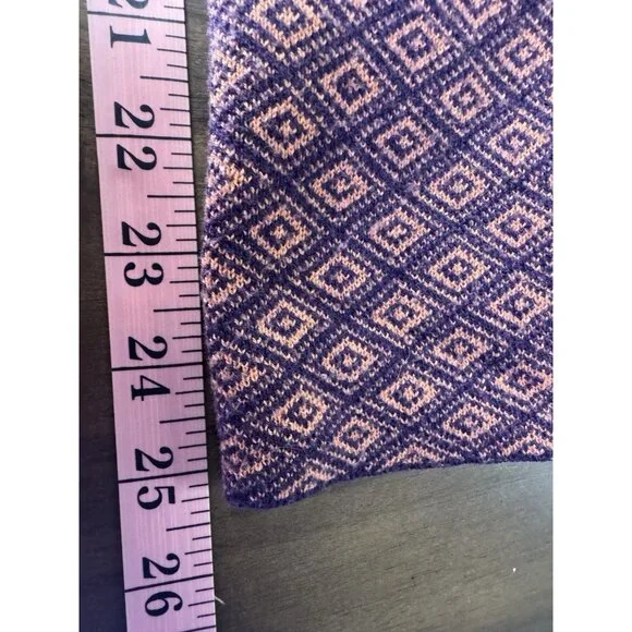 Neve Women Medium Wool Blend 1/4 Zip Sweater Geo Apres Ski Nordic Cozy Snowflake - Picture 9 of 9